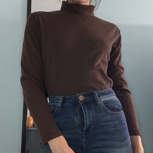 Brown turtleneck
